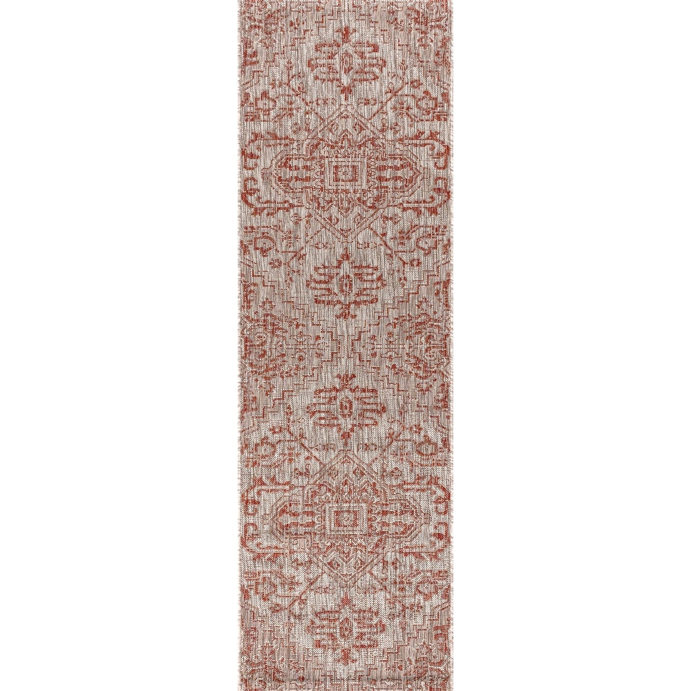 Tapis d'intérieur/extérieur JONATHAN Y Charleston Medallion
