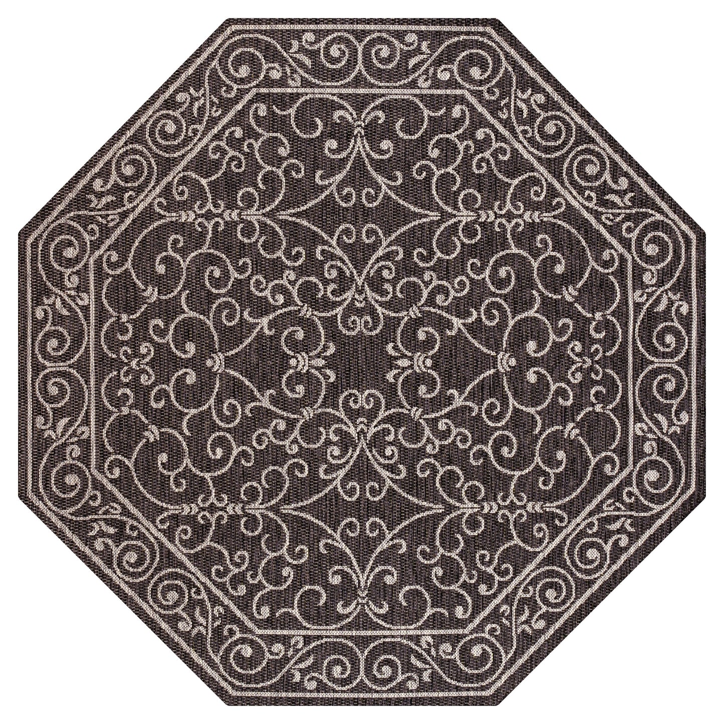 Tapis d'intérieur/extérieur à tissage texturé en filigrane JONATHAN Y