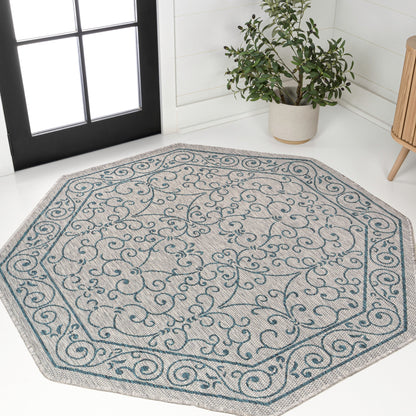 Tapis d'intérieur/extérieur à tissage texturé en filigrane JONATHAN Y