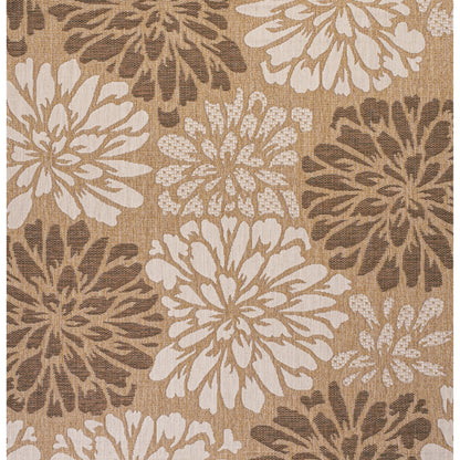 Tapis d'intérieur/extérieur à tissage texturé floral JONATHAN Y