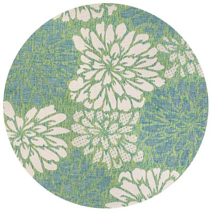Tapis d'intérieur/extérieur à tissage texturé floral JONATHAN Y