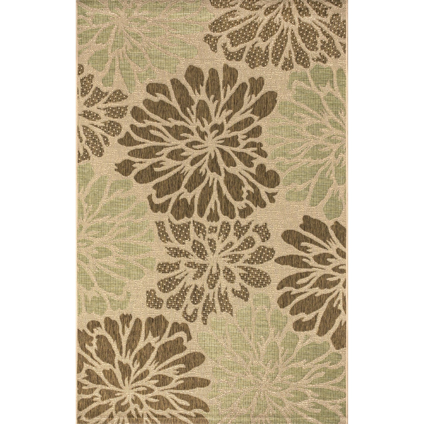 Tapis d'intérieur/extérieur à tissage texturé floral JONATHAN Y
