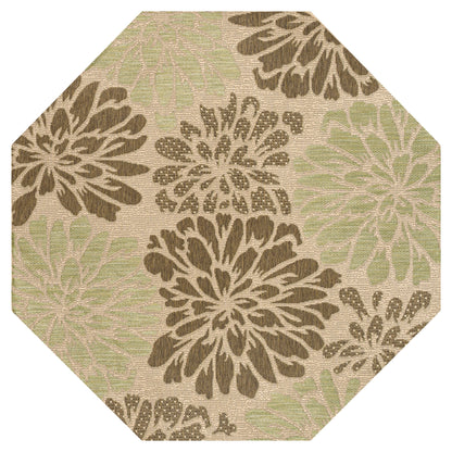 Tapis d'intérieur/extérieur à tissage texturé floral JONATHAN Y