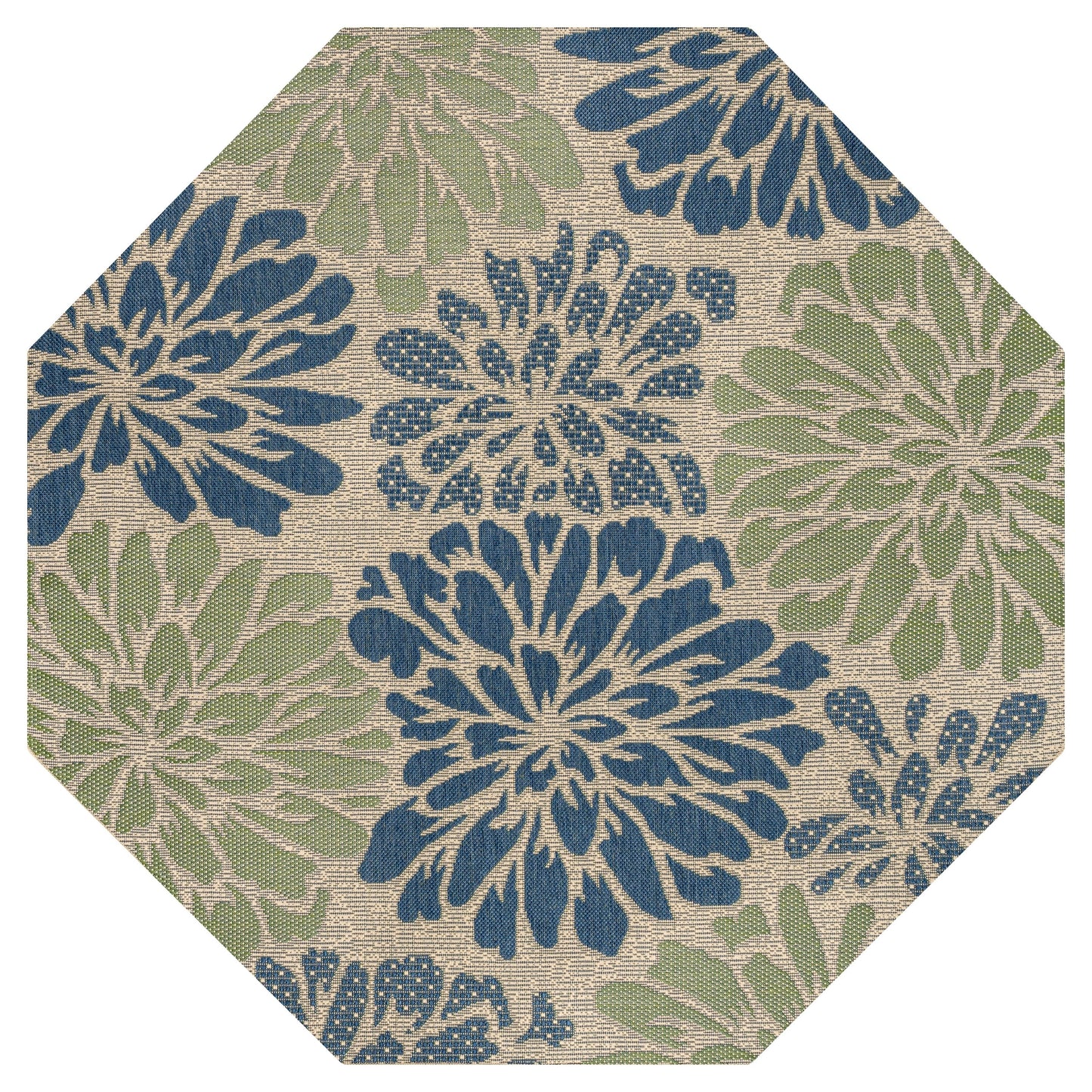 Tapis d'intérieur/extérieur à tissage texturé floral JONATHAN Y