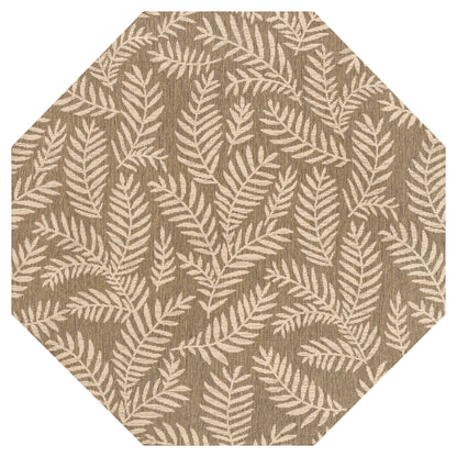 JONATHAN Y Tapis intérieur/extérieur à fronde de palmier Galon