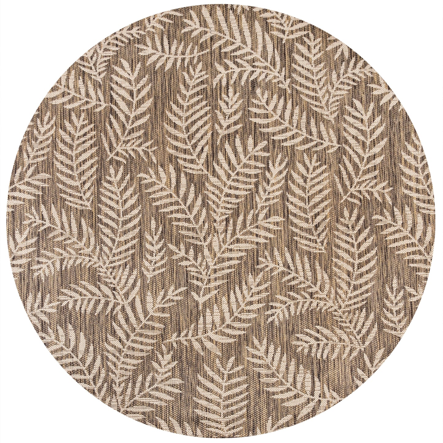 JONATHAN Y Tapis intérieur/extérieur à fronde de palmier Galon