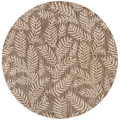 JONATHAN Y Tapis intérieur/extérieur à fronde de palmier Galon