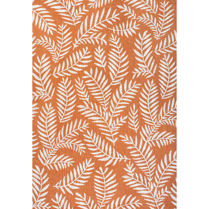 JONATHAN Y Tapis intérieur/extérieur à fronde de palmier Galon