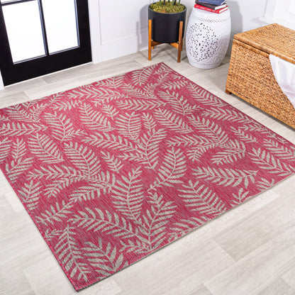 JONATHAN Y Tapis intérieur/extérieur à fronde de palmier Galon