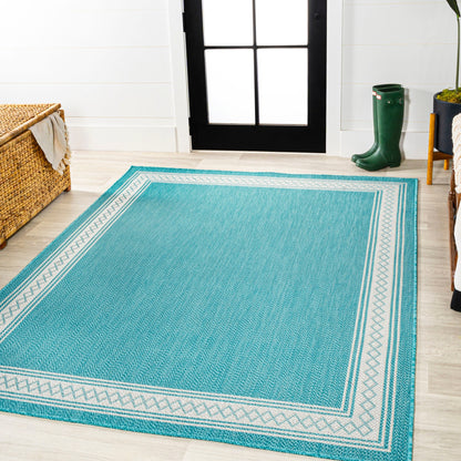 Tapis d'intérieur/extérieur classique à bordure en losanges JONATHAN Y Havana