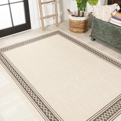 Tapis d'intérieur/extérieur classique à bordure en losanges JONATHAN Y Havana