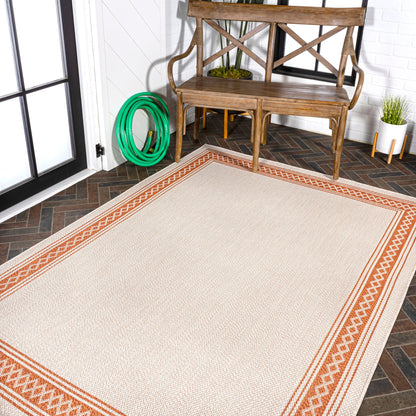 Tapis d'intérieur/extérieur classique à bordure en losanges JONATHAN Y Havana