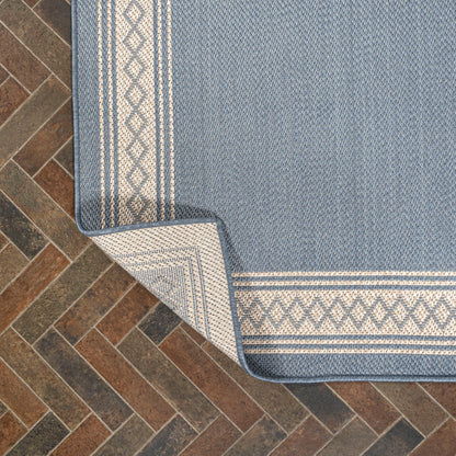 Tapis d'intérieur/extérieur classique à bordure en losanges JONATHAN Y Havana