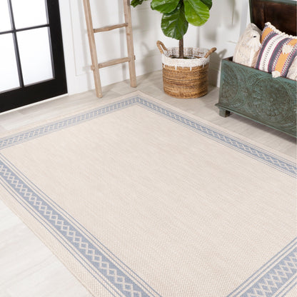 Tapis d'intérieur/extérieur classique à bordure en losanges JONATHAN Y Havana