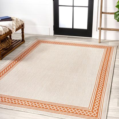 Tapis d'intérieur/extérieur classique à bordure en losanges JONATHAN Y Havana