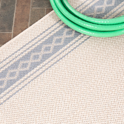 Tapis d'intérieur/extérieur classique à bordure en losanges JONATHAN Y Havana