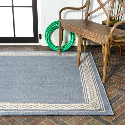 Tapis d'intérieur/extérieur classique à bordure en losanges JONATHAN Y Havana