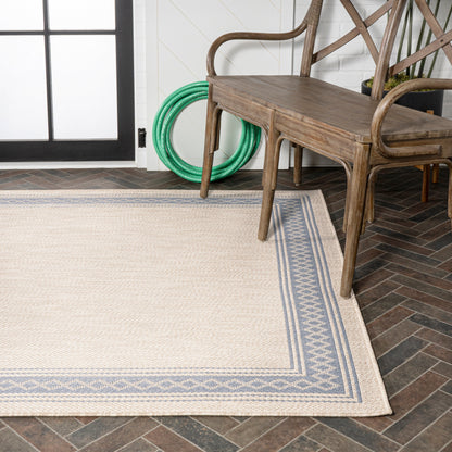 Tapis d'intérieur/extérieur classique à bordure en losanges JONATHAN Y Havana