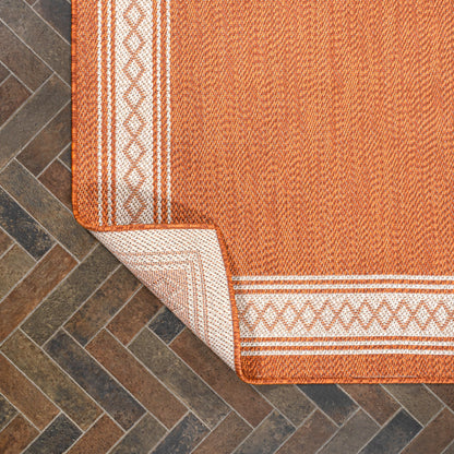Tapis d'intérieur/extérieur classique à bordure en losanges JONATHAN Y Havana