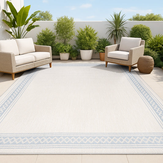 Tapis d'intérieur/extérieur classique à bordure en losanges JONATHAN Y Havana