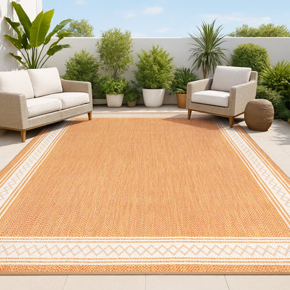 Tapis d'intérieur/extérieur classique à bordure en losanges JONATHAN Y Havana