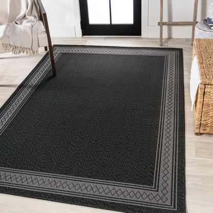 Tapis d'intérieur/extérieur classique à bordure en losanges JONATHAN Y Havana