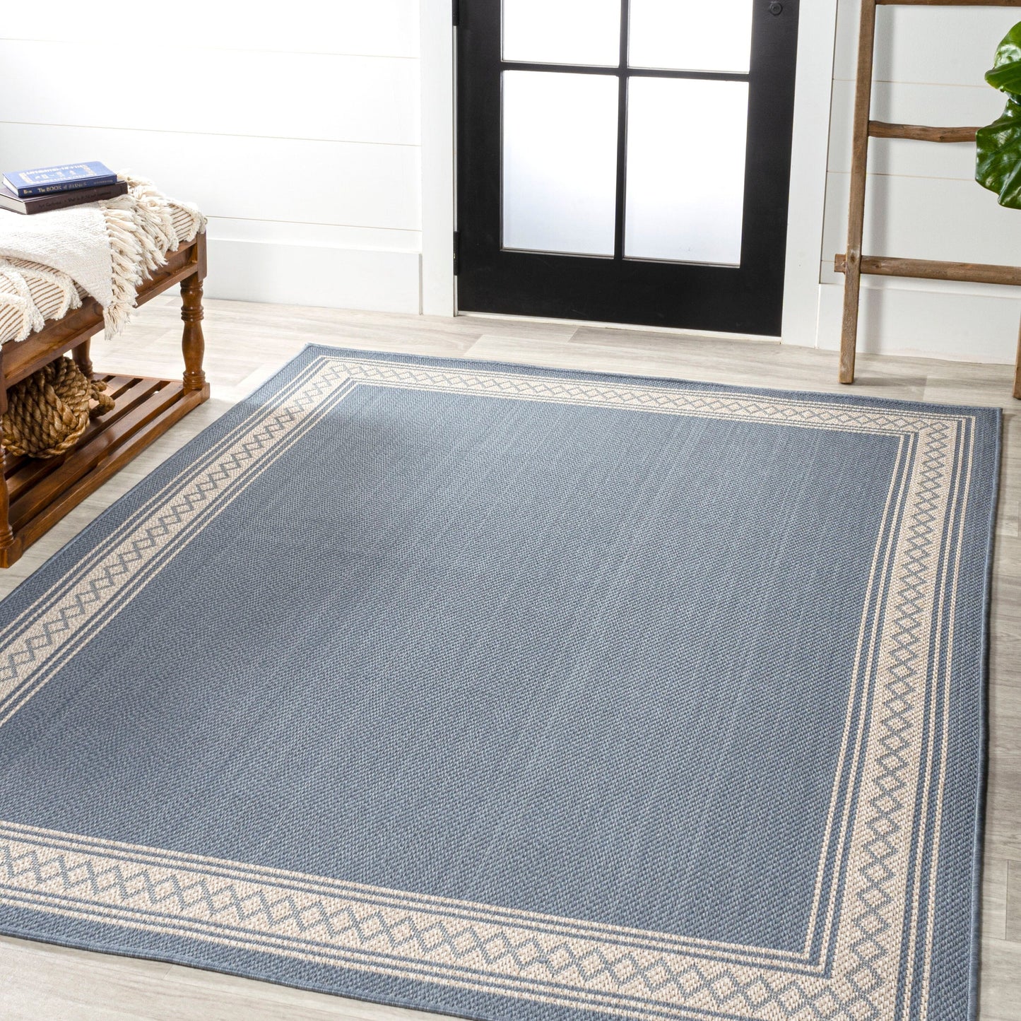 Tapis d'intérieur/extérieur classique à bordure en losanges JONATHAN Y Havana