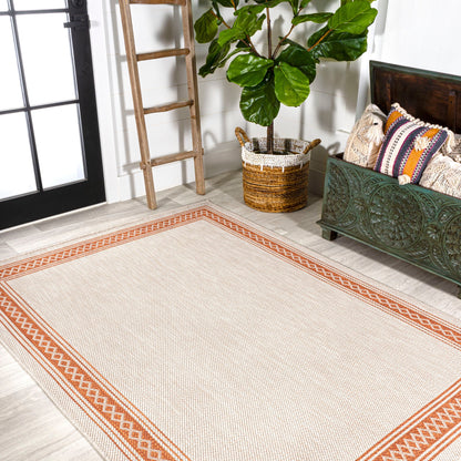 Tapis d'intérieur/extérieur classique à bordure en losanges JONATHAN Y Havana