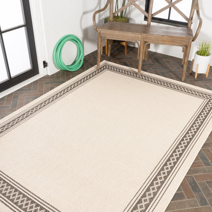 Tapis d'intérieur/extérieur classique à bordure en losanges JONATHAN Y Havana