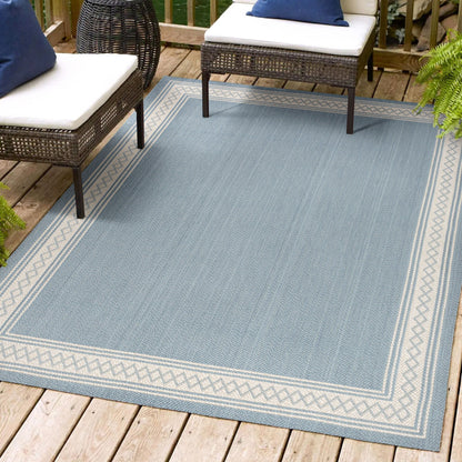 Tapis d'intérieur/extérieur classique à bordure en losanges JONATHAN Y Havana