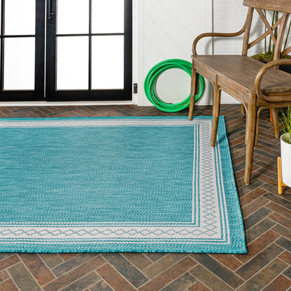 Tapis d'intérieur/extérieur classique à bordure en losanges JONATHAN Y Havana