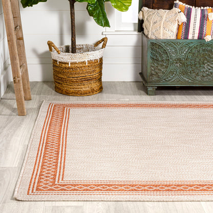 Tapis d'intérieur/extérieur classique à bordure en losanges JONATHAN Y Havana