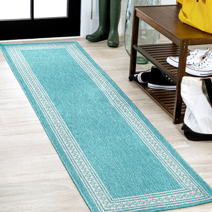 Tapis d'intérieur/extérieur classique à bordure en losanges JONATHAN Y Havana