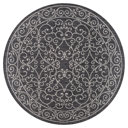 Tapis d'intérieur/extérieur à tissage texturé en filigrane JONATHAN Y