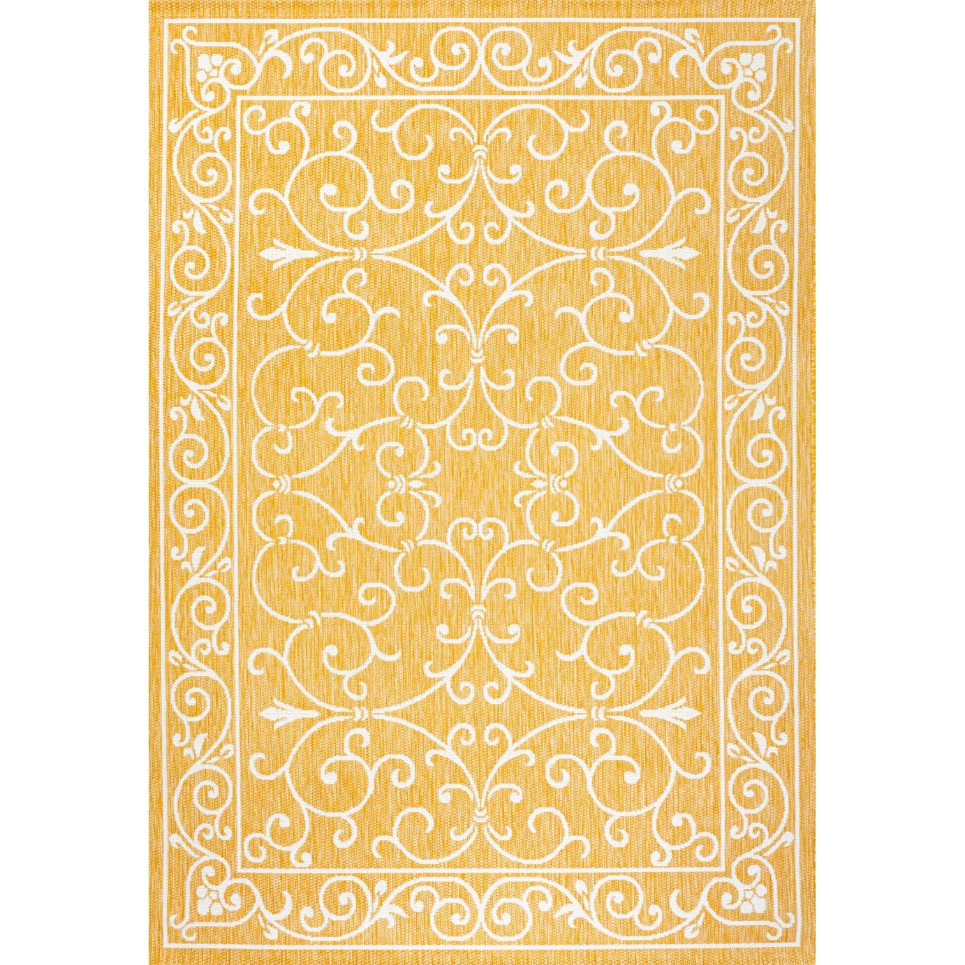 Tapis d'intérieur/extérieur à tissage texturé en filigrane JONATHAN Y