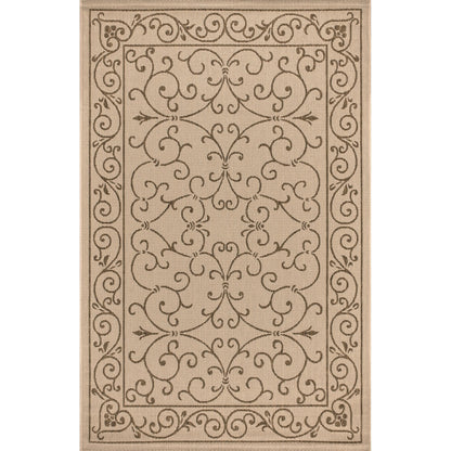 Tapis d'intérieur/extérieur à tissage texturé en filigrane JONATHAN Y