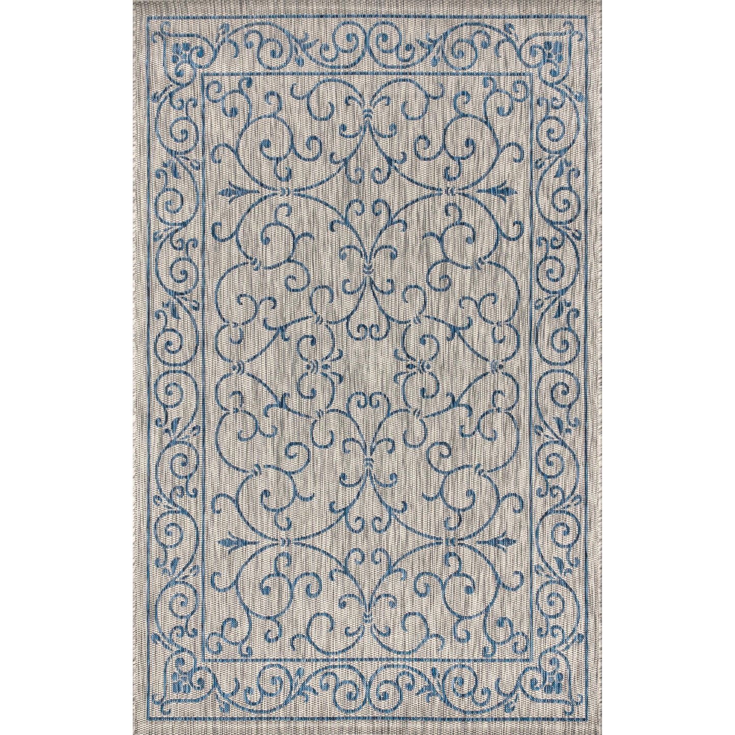 Tapis d'intérieur/extérieur à tissage texturé en filigrane JONATHAN Y