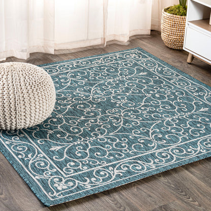 Tapis d'intérieur/extérieur à tissage texturé en filigrane JONATHAN Y