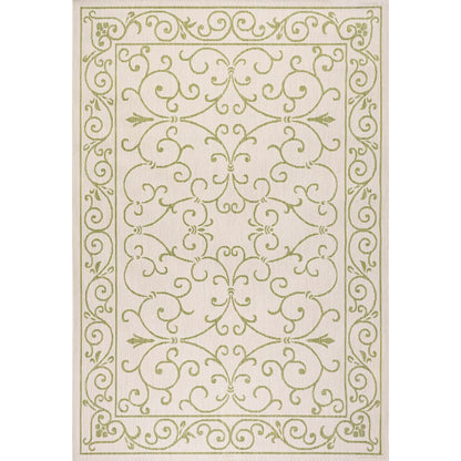 Tapis d'intérieur/extérieur à tissage texturé en filigrane JONATHAN Y