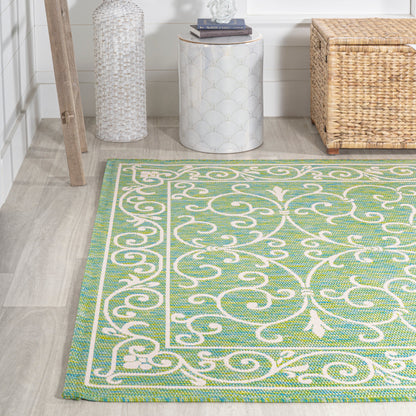 Tapis d'intérieur/extérieur à tissage texturé en filigrane JONATHAN Y