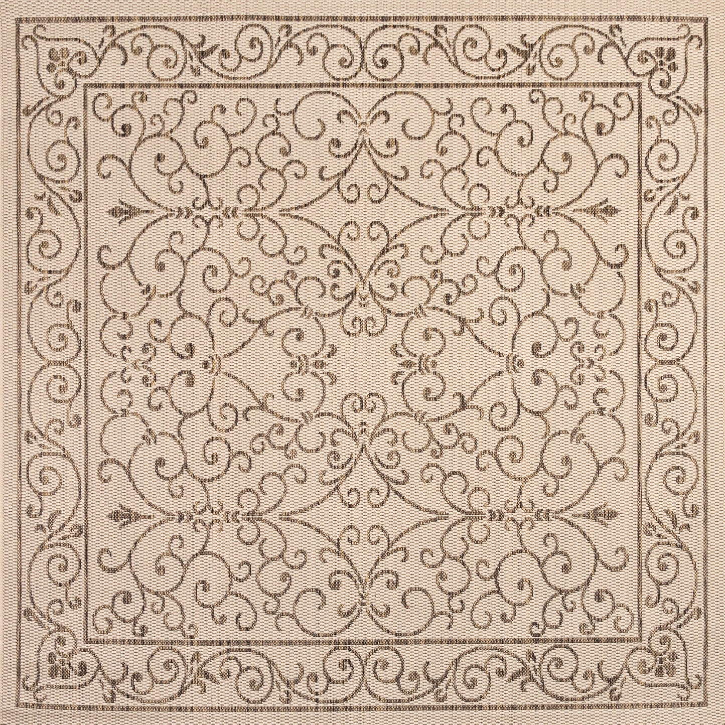 Tapis d'intérieur/extérieur à tissage texturé en filigrane JONATHAN Y