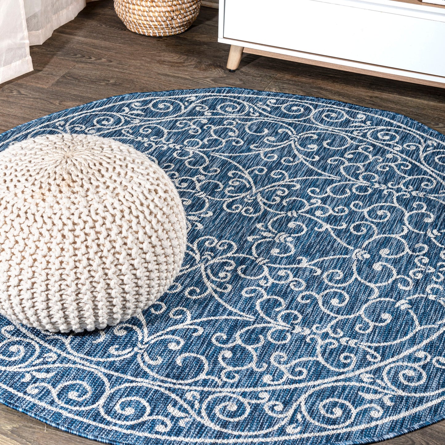 Tapis d'intérieur/extérieur à tissage texturé en filigrane JONATHAN Y