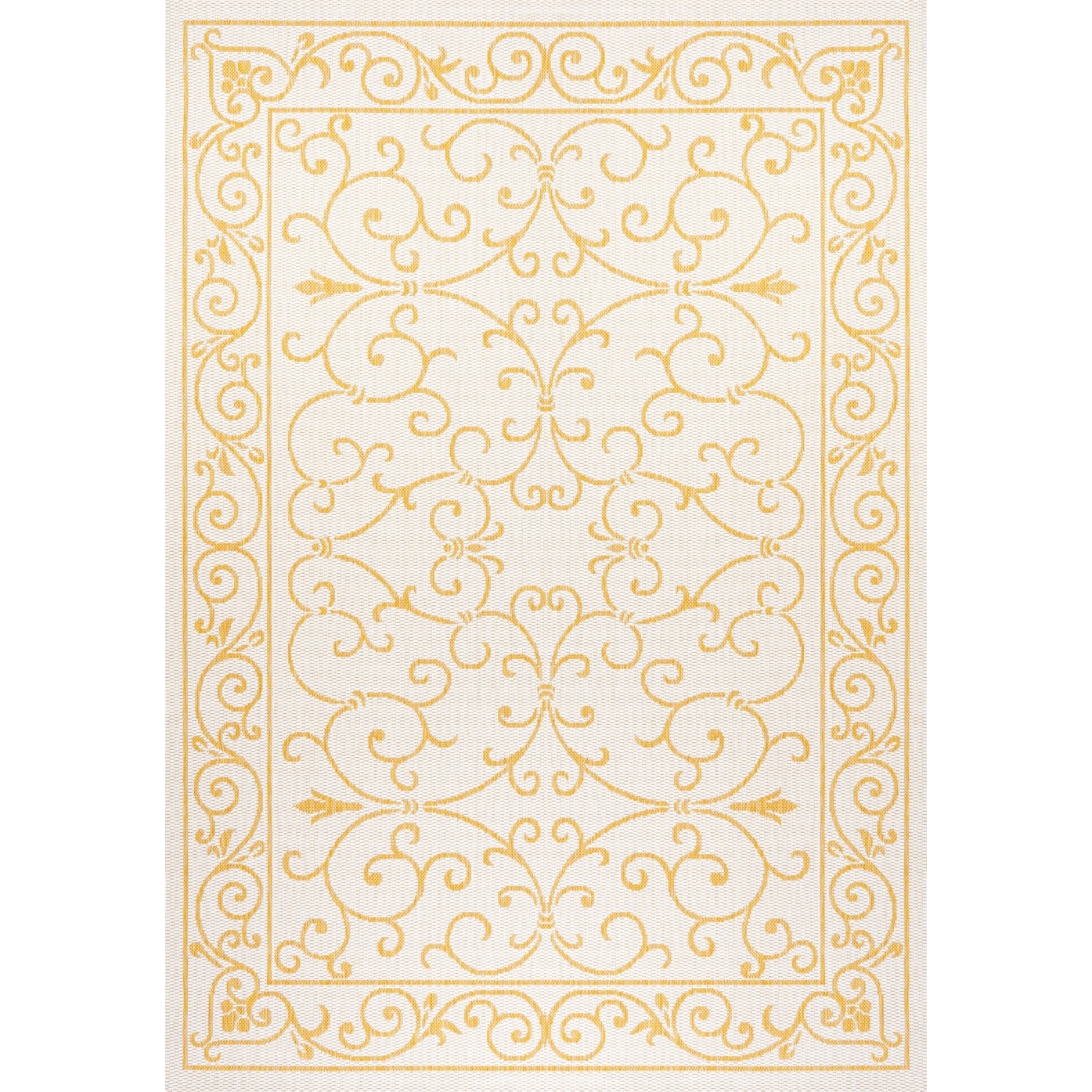 Tapis d'intérieur/extérieur à tissage texturé en filigrane JONATHAN Y