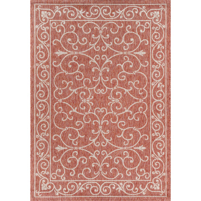 Tapis d'intérieur/extérieur à tissage texturé en filigrane JONATHAN Y