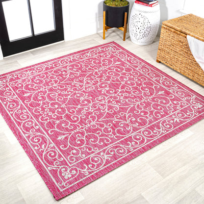 Tapis d'intérieur/extérieur à tissage texturé en filigrane JONATHAN Y