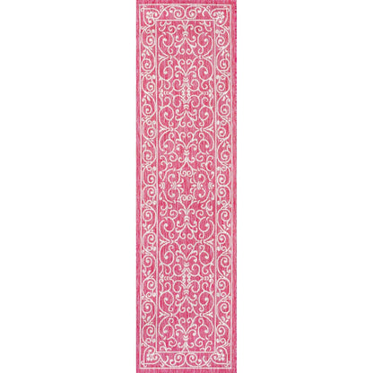 Tapis d'intérieur/extérieur à tissage texturé en filigrane JONATHAN Y