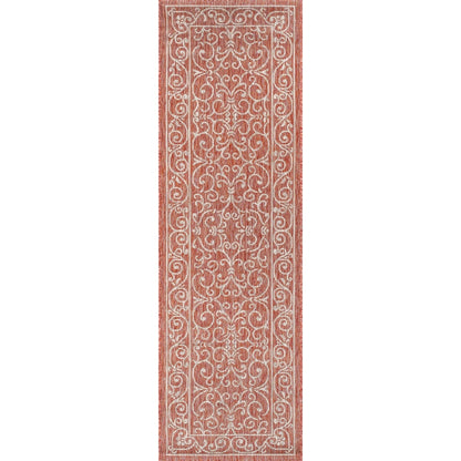 Tapis d'intérieur/extérieur à tissage texturé en filigrane JONATHAN Y