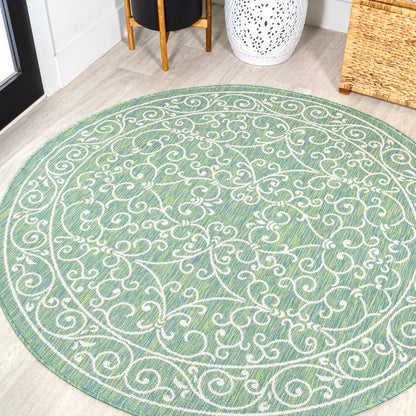 Tapis d'intérieur/extérieur à tissage texturé en filigrane JONATHAN Y