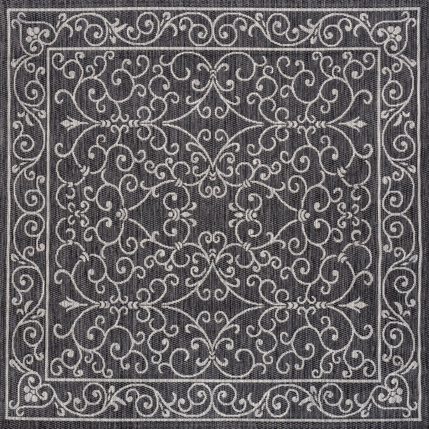 Tapis d'intérieur/extérieur à tissage texturé en filigrane JONATHAN Y