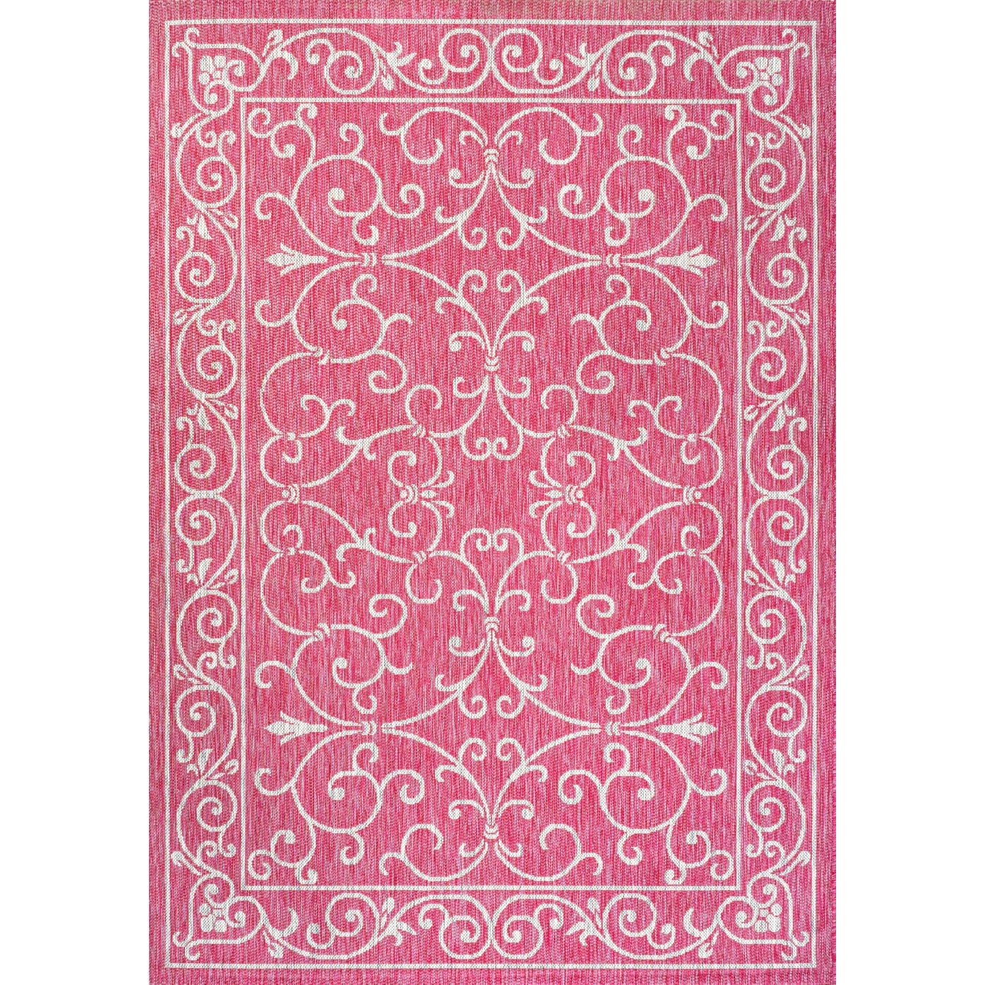 Tapis d'intérieur/extérieur à tissage texturé en filigrane JONATHAN Y